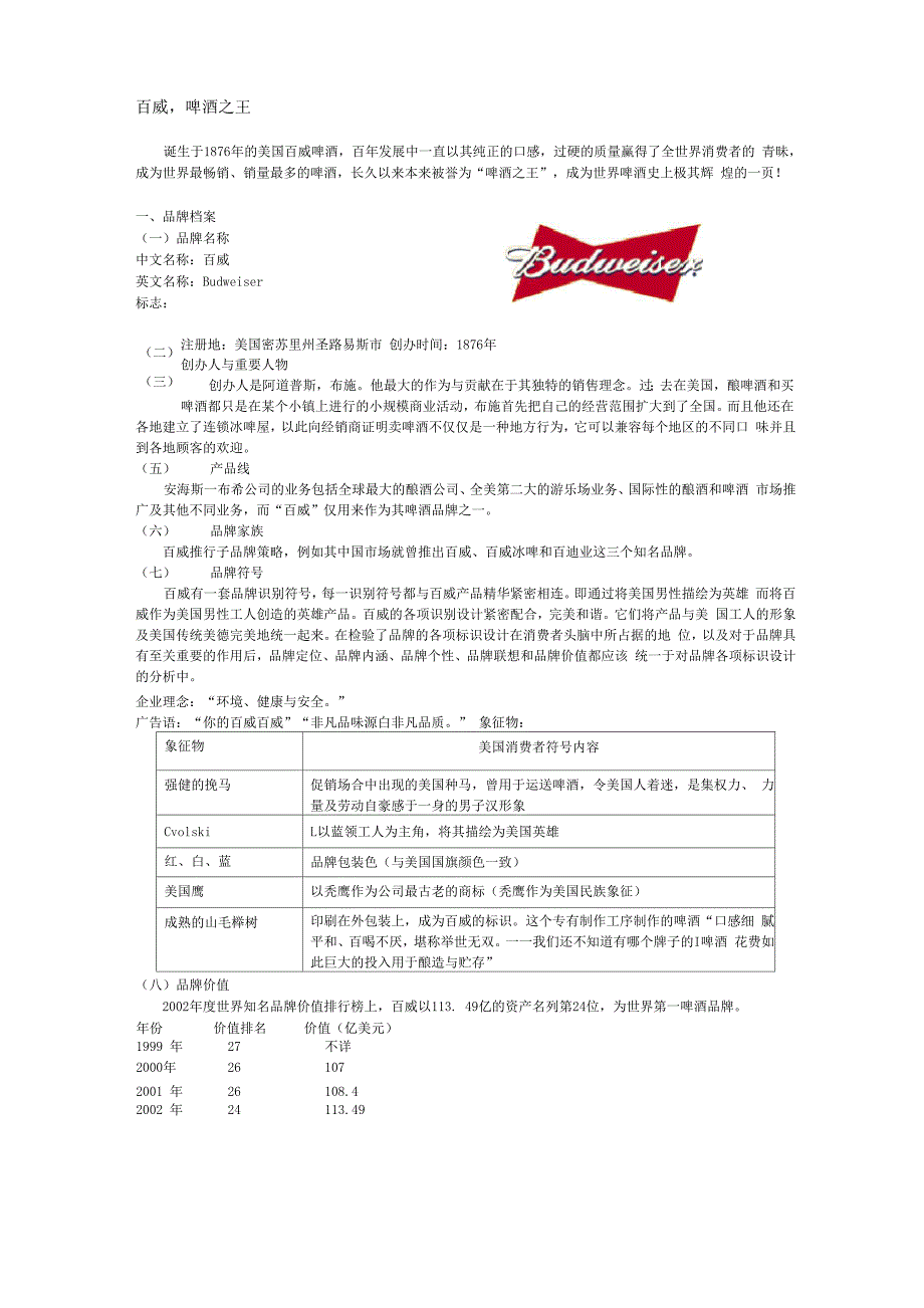 百威啤酒之王_第1页