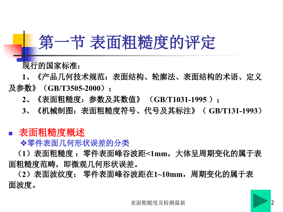 表面粗糙度及检测最新课件_第2页