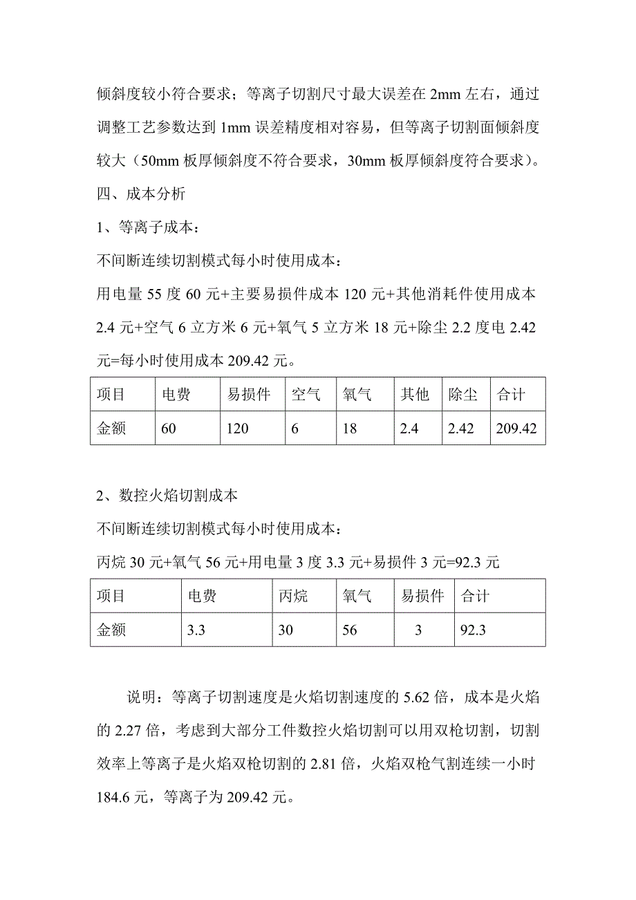 气割与等离子成本分析_第2页