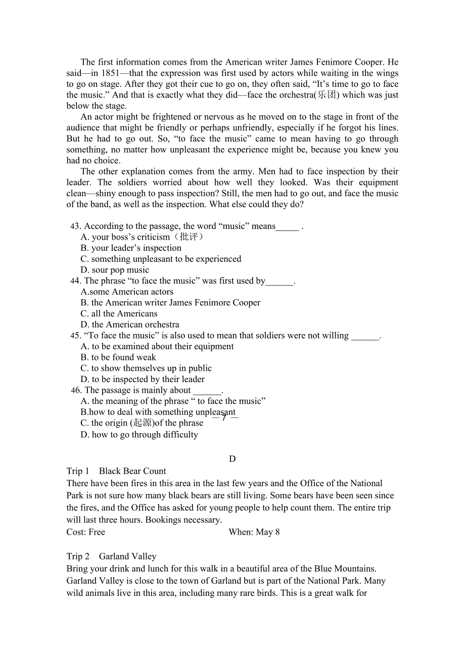 内蒙古包头三十三中10-11学年高二英语上学期期中考试Ⅰ新人教版_第5页