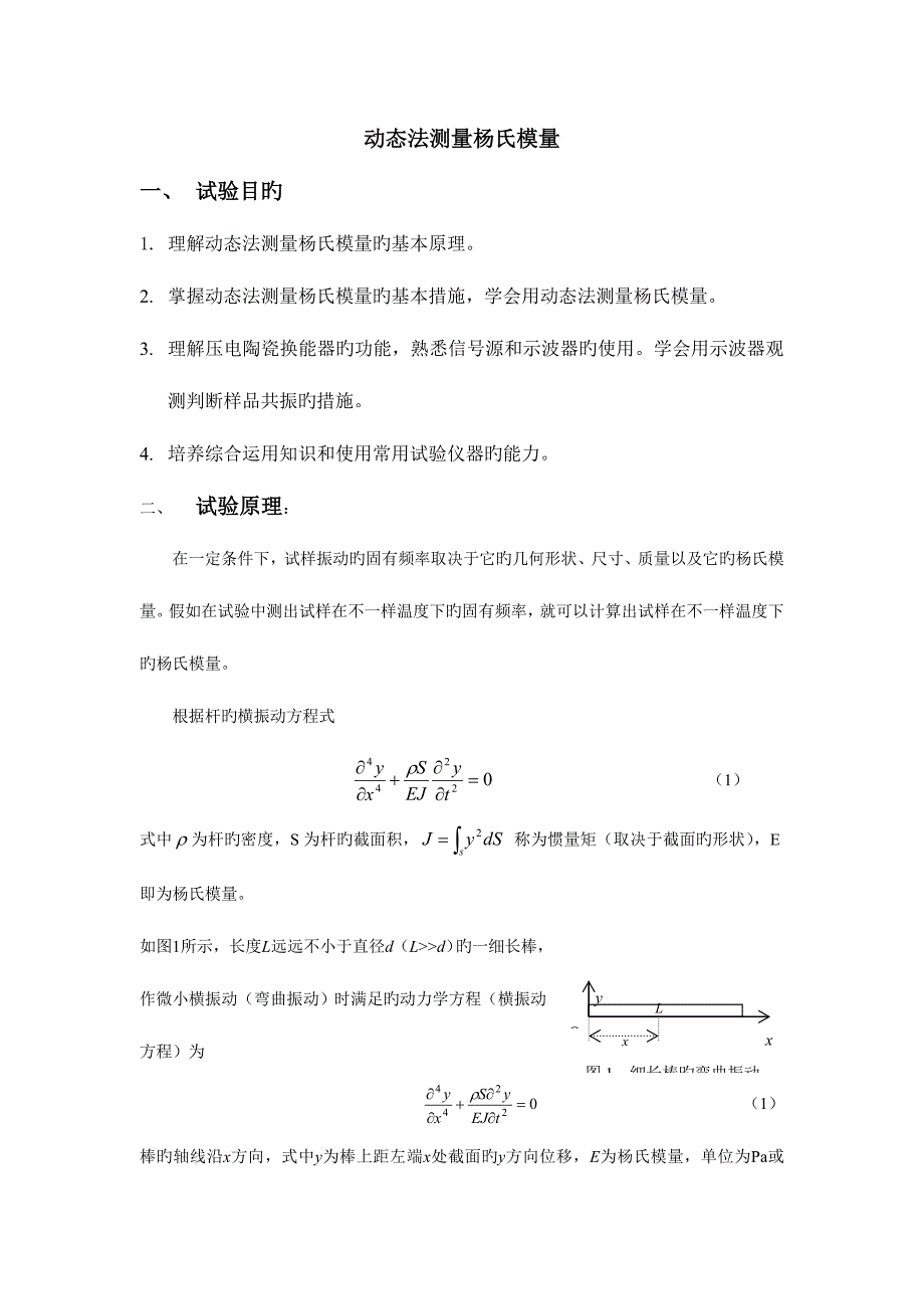 2023年动态法测杨氏模量实验报告.doc_第1页