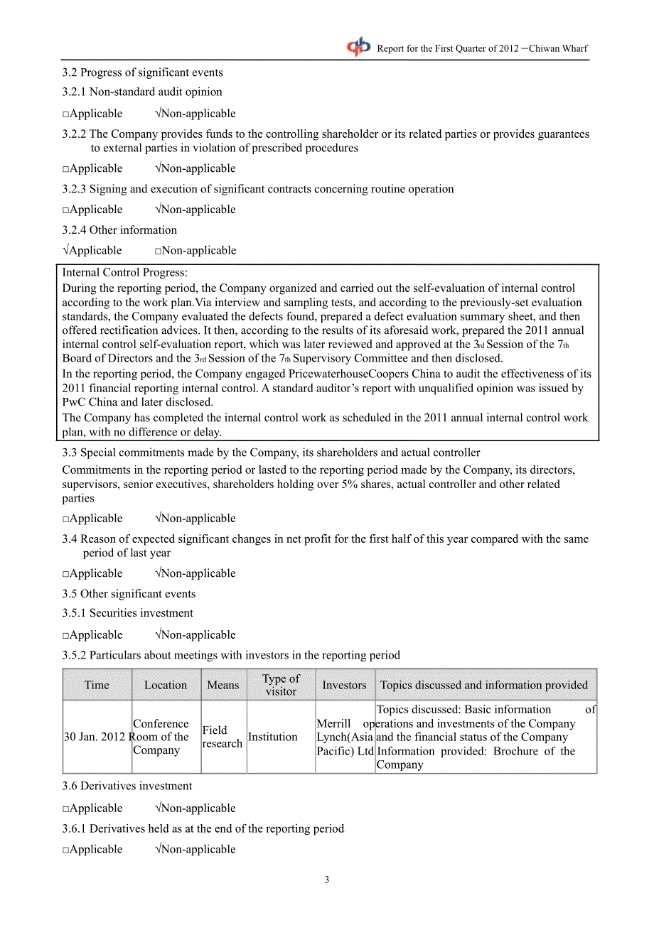 深赤湾Ｂ：第一季度报告全文（英文版）_第3页