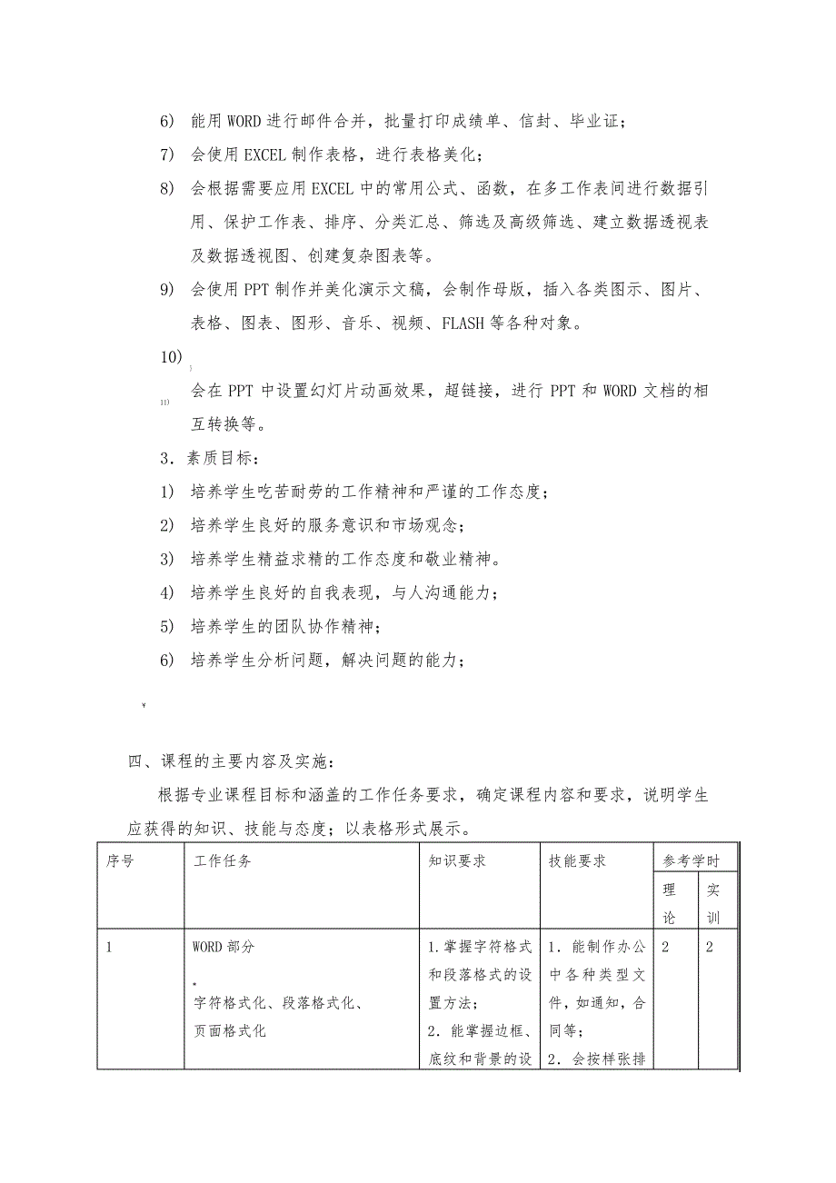 办公软件高级应用课程标准_第3页