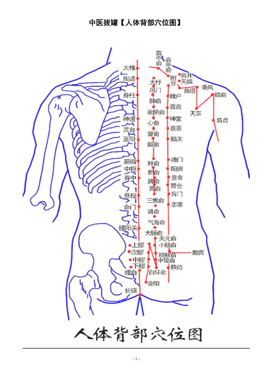 拔火罐_人体背部穴位图_中医疗法—病症和选穴.doc_第1页