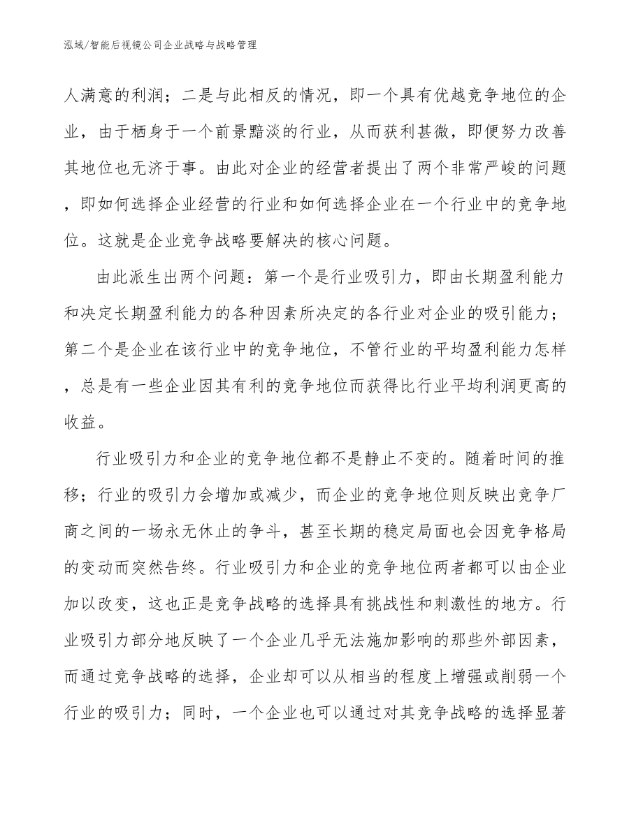 智能后视镜公司企业战略与战略管理_范文_第3页