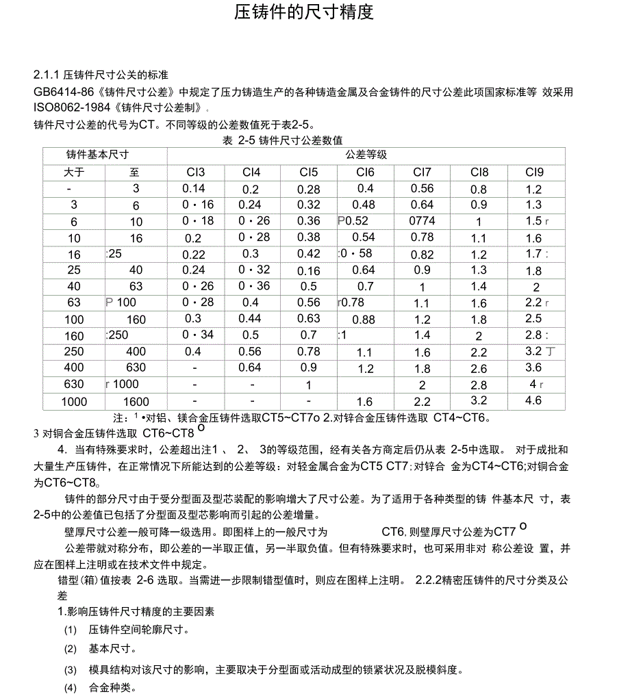 压铸件的尺寸精度_第1页