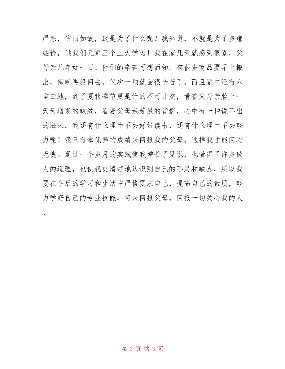 销售员寒假社会实践报告_第3页