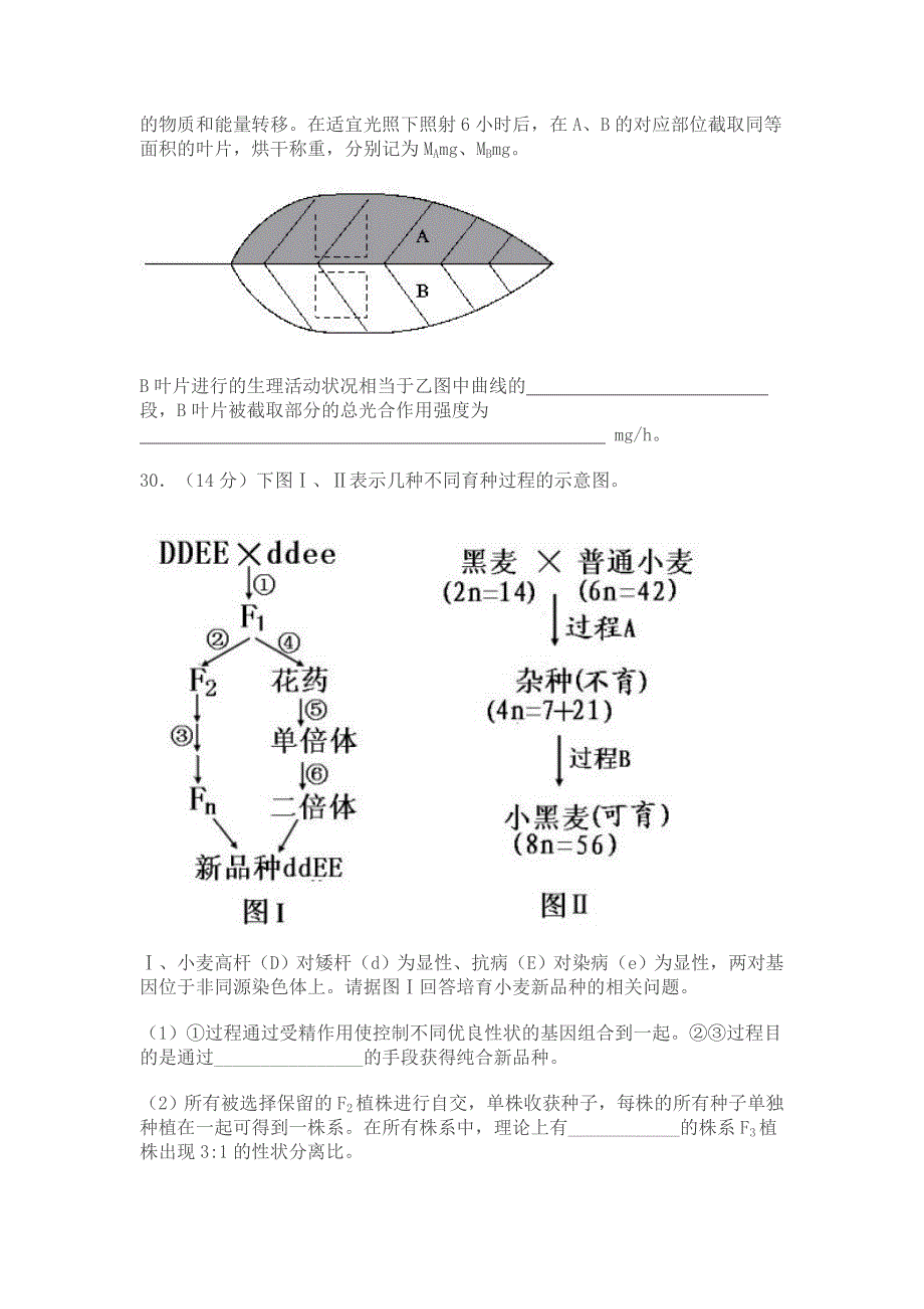 淮南2013届高三第四次理综训练_第3页