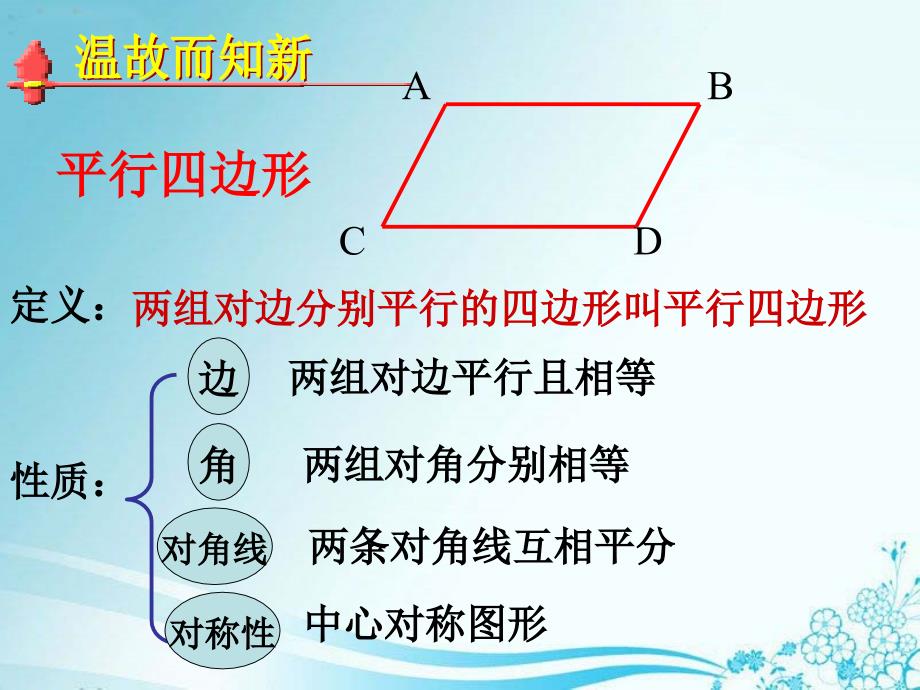 鲁教版五四制八年级数学下第六章第一节菱形的性质与判定1教学课件含视频及歌曲_第2页