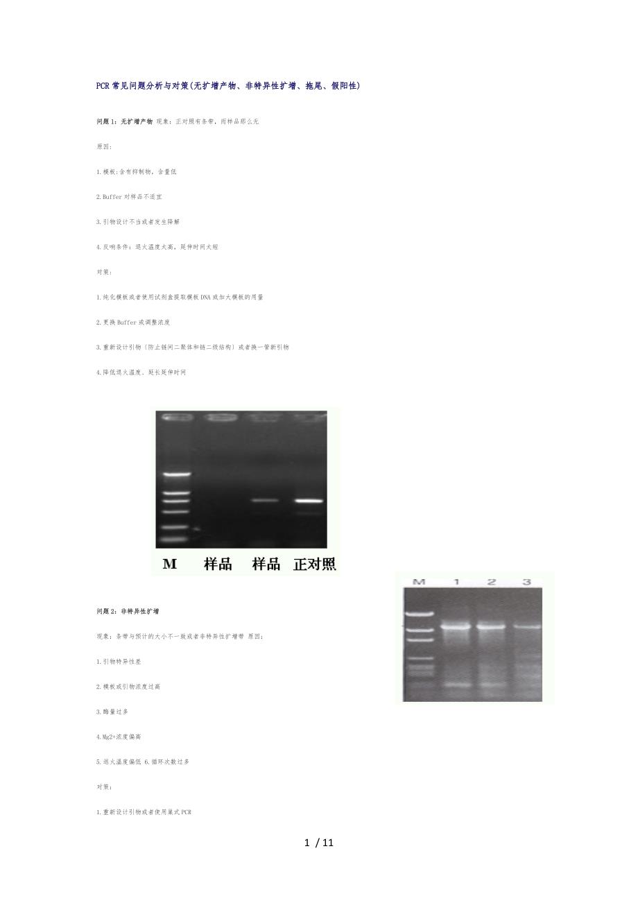 PCR常见问题分析及对策_第1页