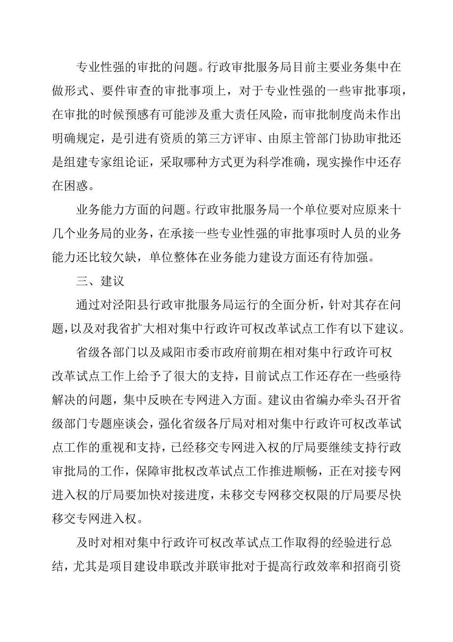 关于县行政审批服务局运行情况的报告.docx_第5页