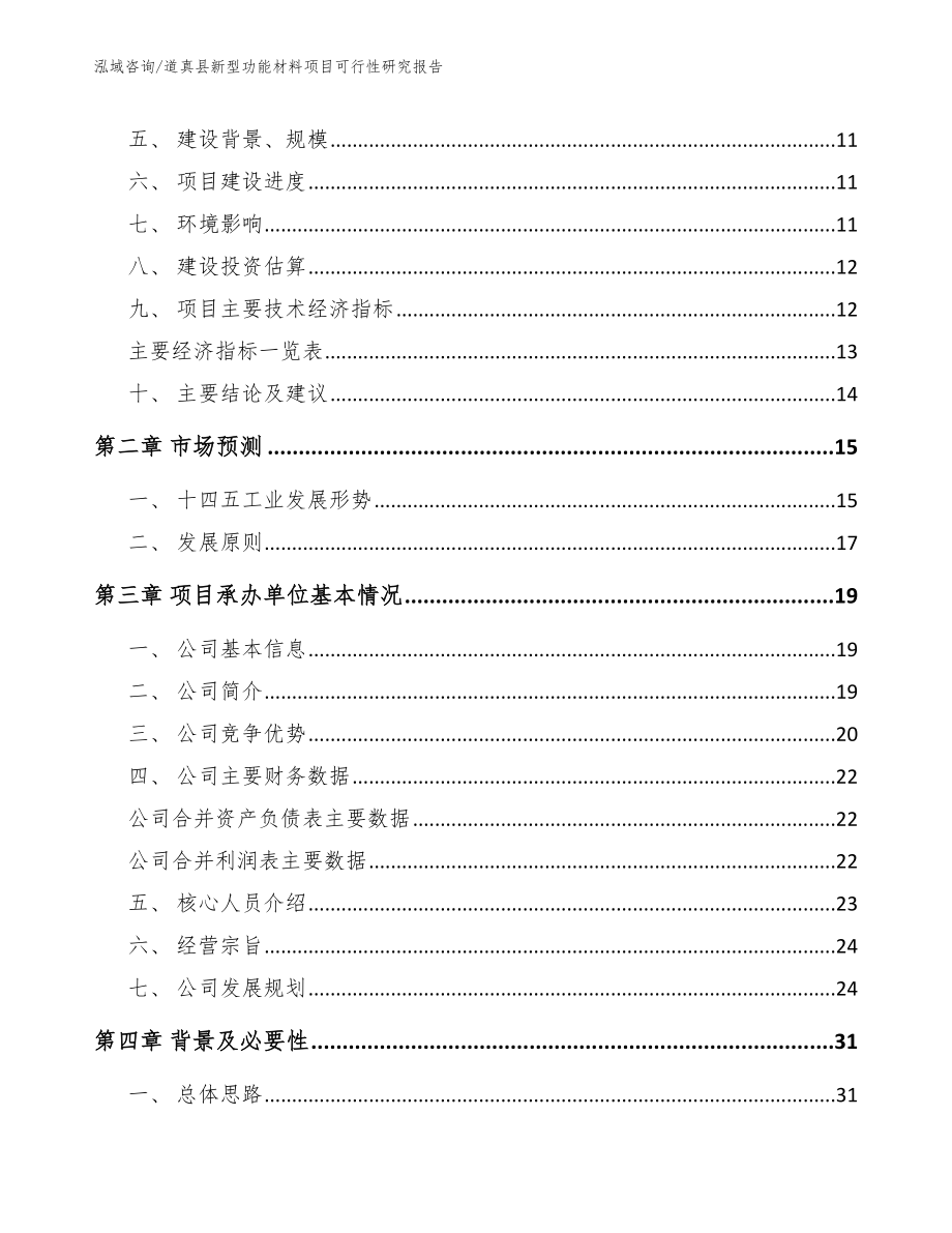 道真县新型功能材料项目可行性研究报告（参考模板）_第3页