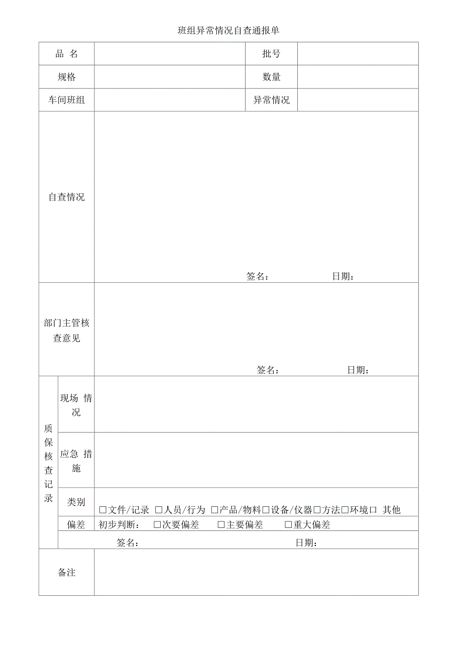 偏差调查原始记录及分析报告_第1页