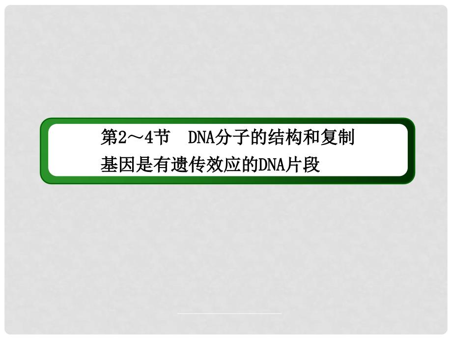 高考生物一轮复习 第三章 DNA分子的结构和复制基因是有遗传效应的片段课件 新人教版必修2_第3页