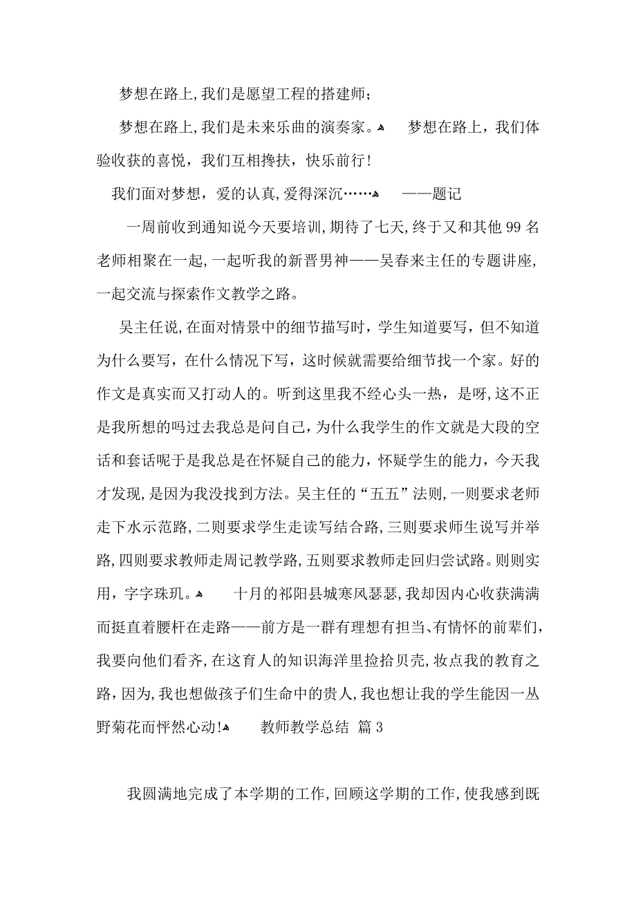 热门教师教学总结集锦十篇_第3页