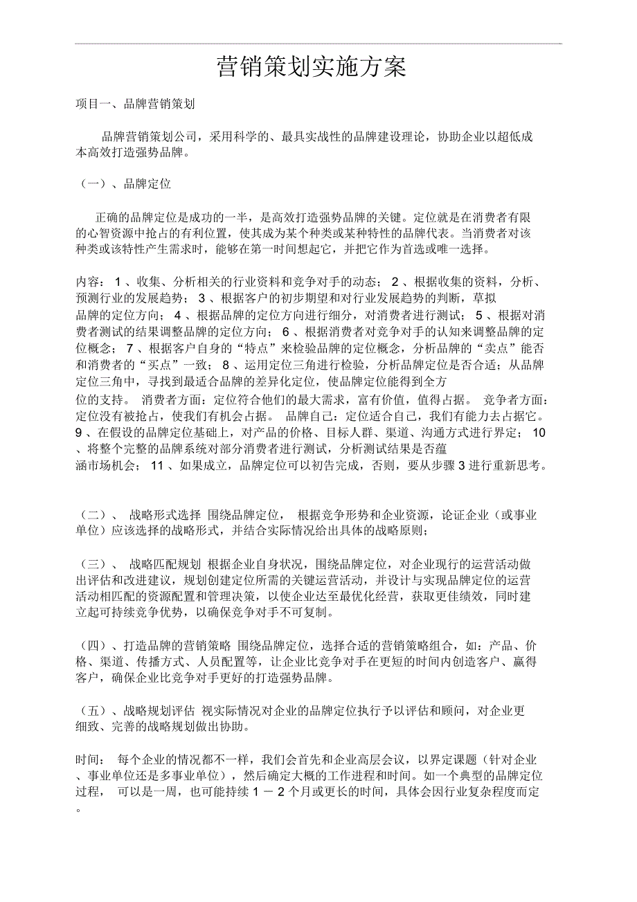 公司营销策划实施方案_第1页