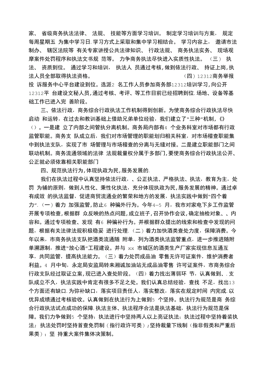 商务综合行政执法工作总结_第2页