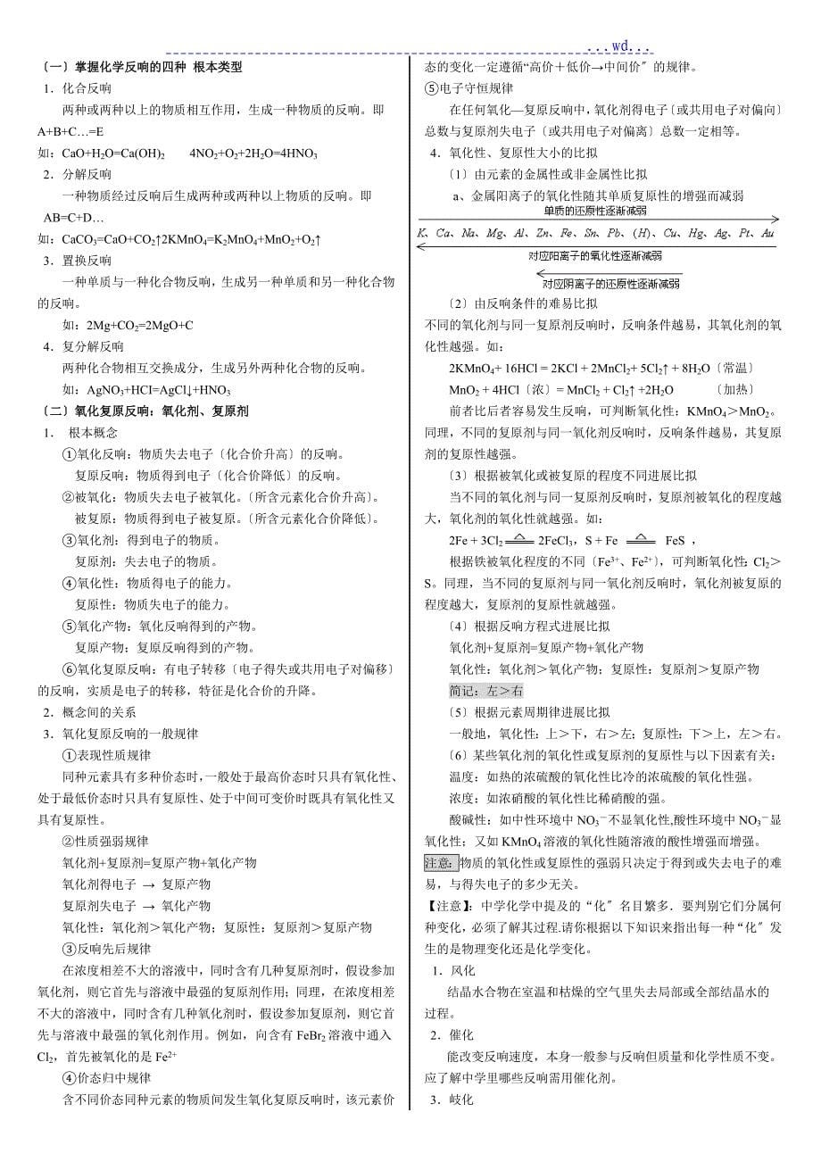 高考化学全套基础知识汇总_第5页