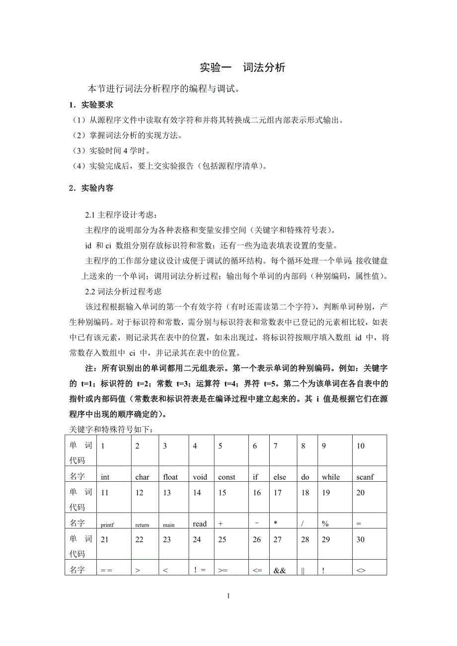 实验一词法分析.doc_第1页