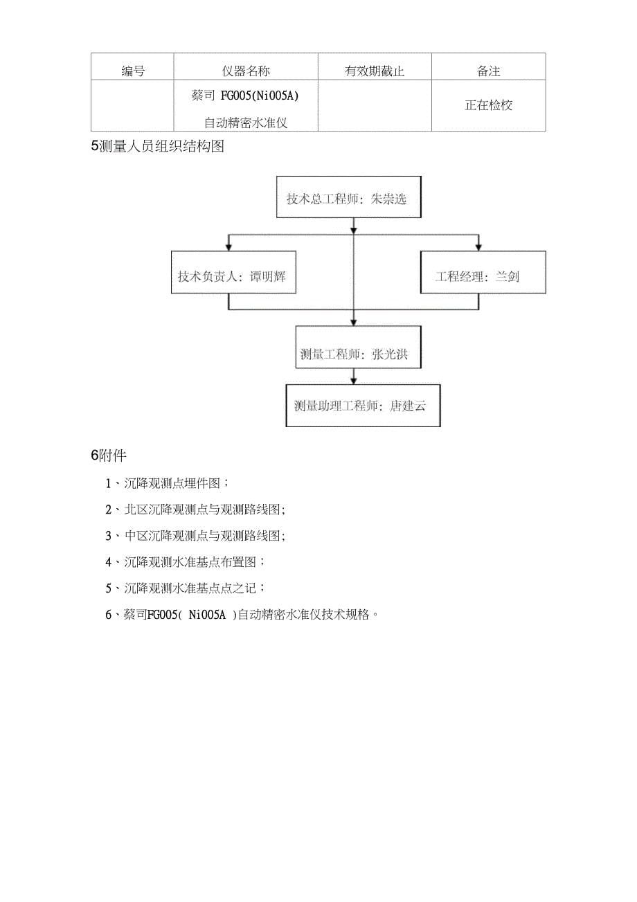 主体结构沉降观测测量施工方案_第5页