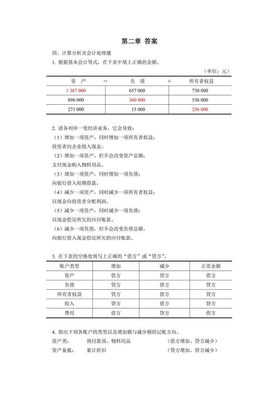 财会练习册答案_第1页