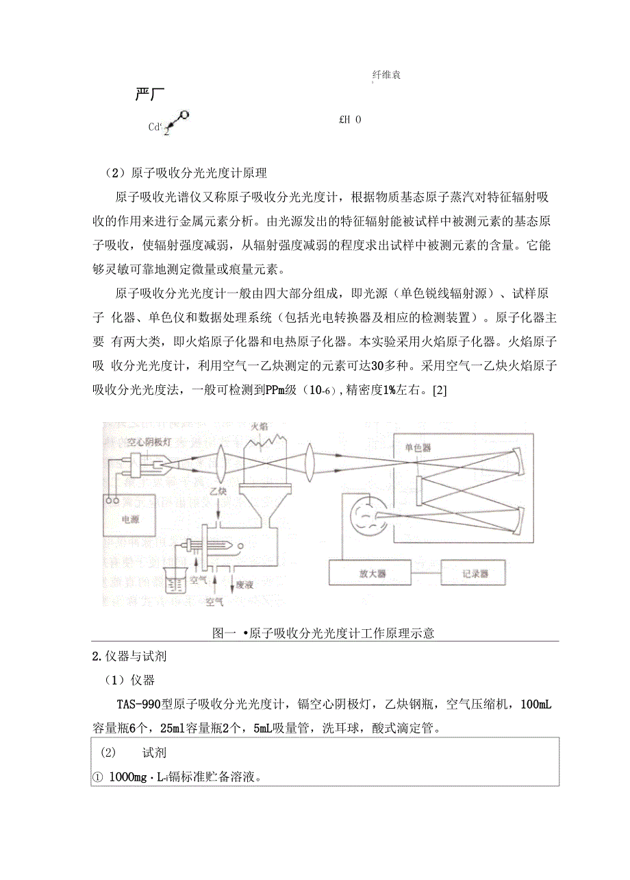 巯基棉分离富集-原子吸收法测定痕量镉实验报告_第3页