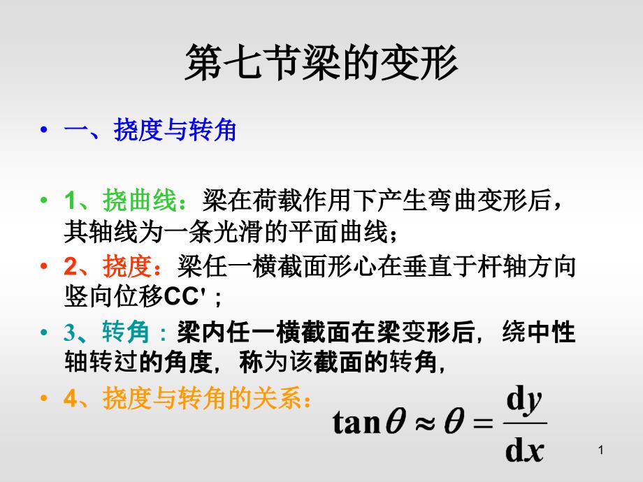 梁的变形及刚度条件_第1页