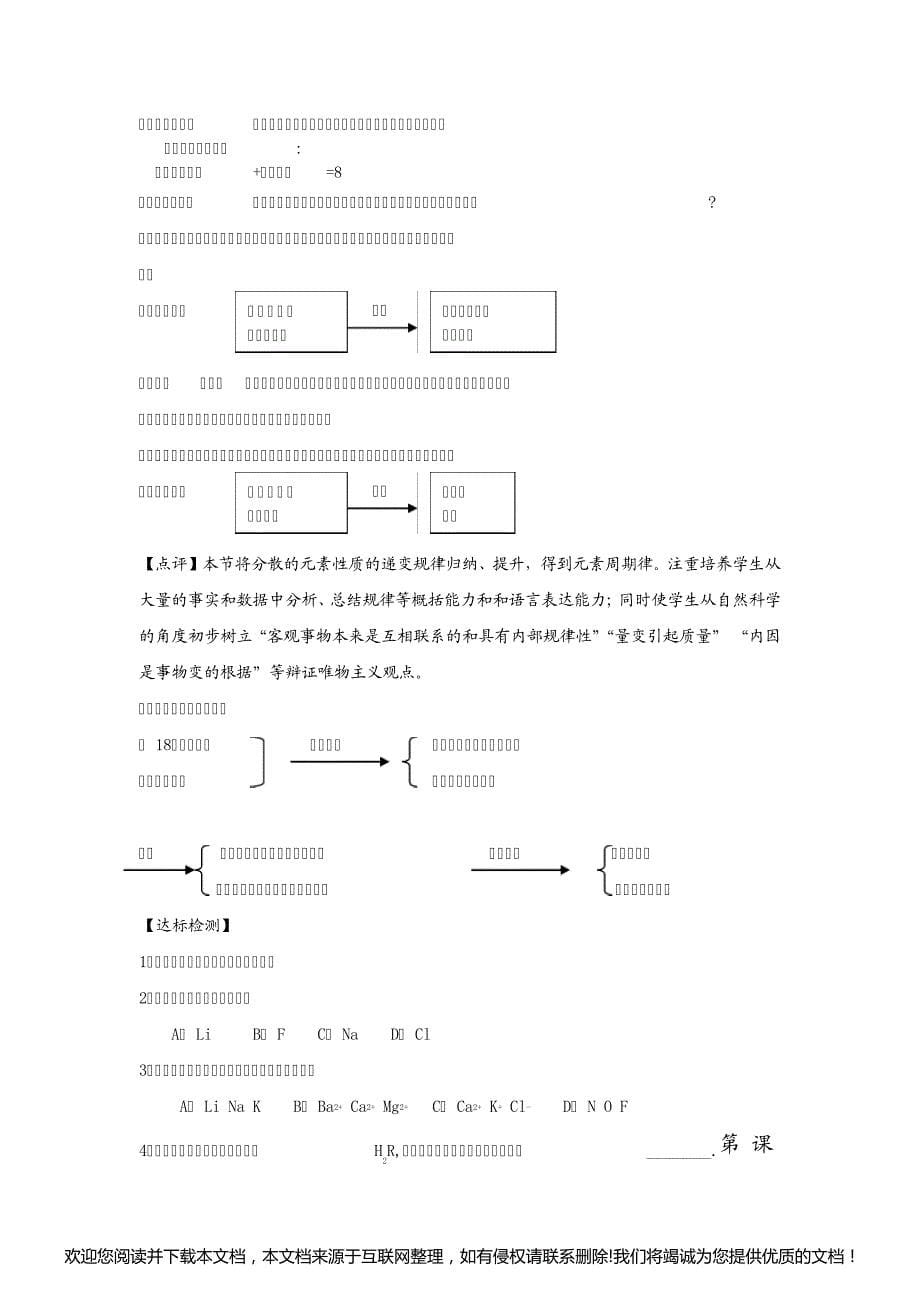 高一化学元素周期律和元素周期表174204_第5页