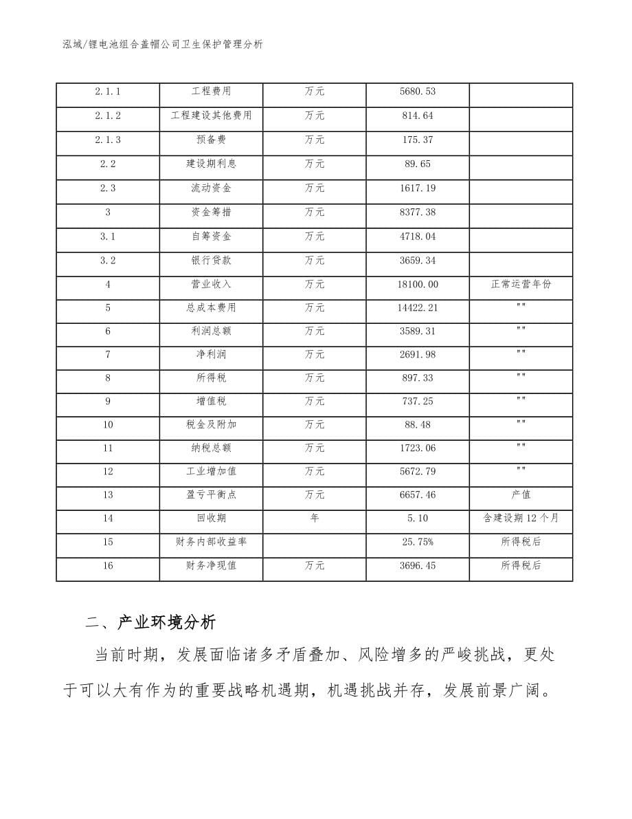 锂电池组合盖帽公司卫生保护管理分析_参考_第5页