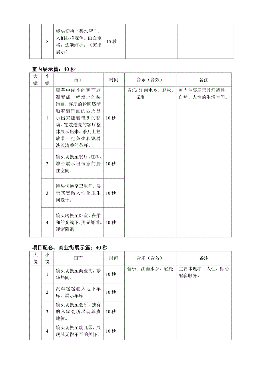 碧水绿洲地产宣传片策划脚本_第4页