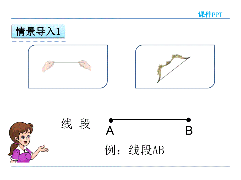 人教版四年级数学上册3.1 线段 直线 射线和角课件_第3页