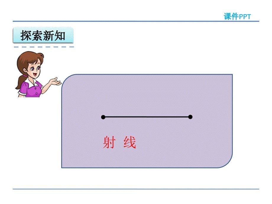 人教版四年级数学上册3.1 线段 直线 射线和角课件_第5页