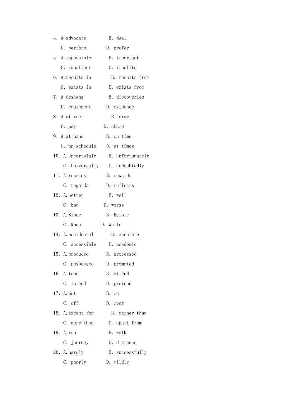 2019高考英语词汇考查+题型练Unit4Earthquakes含解析新人新版必修1_第4页