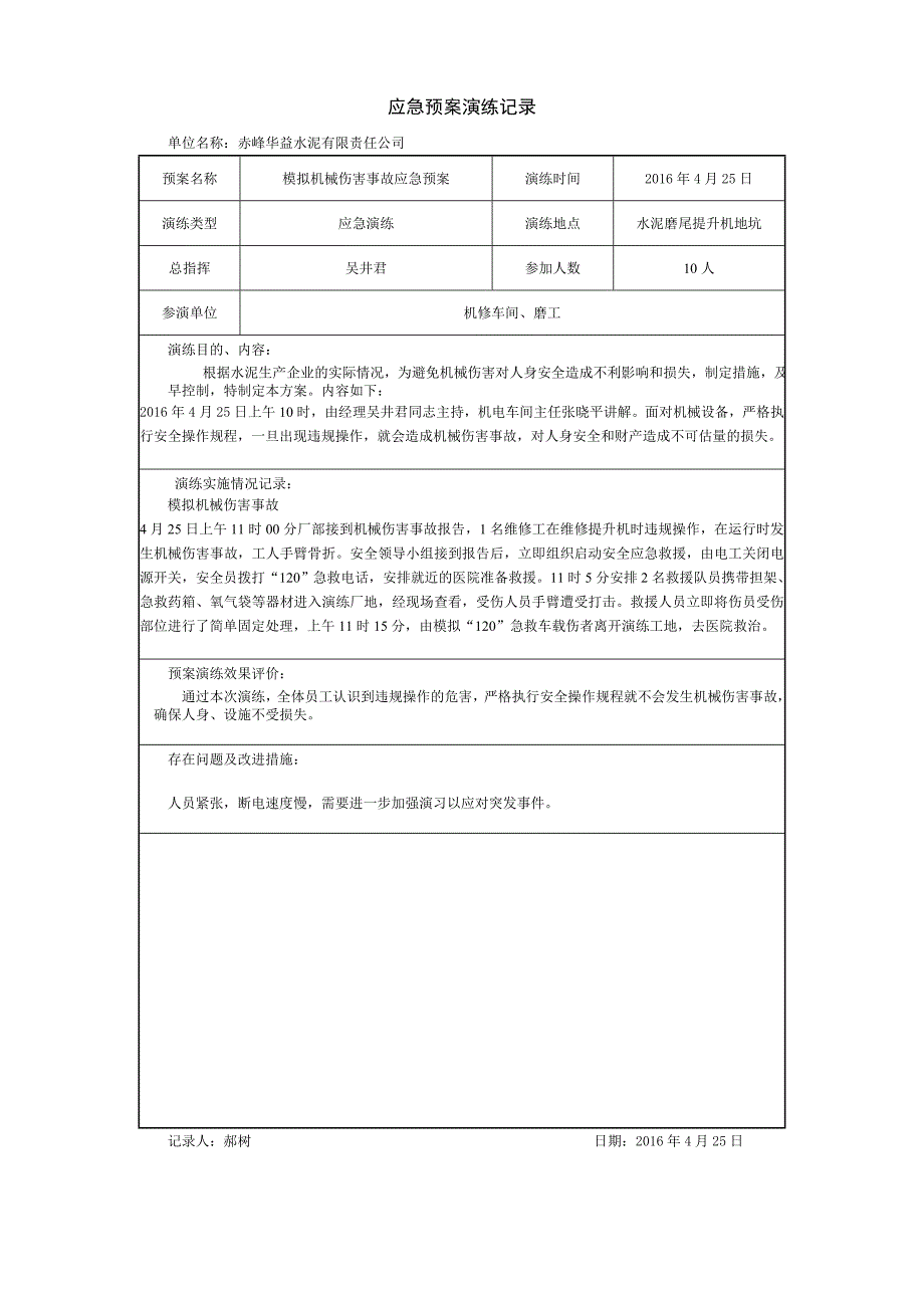 应急处置方案及演练记录_第3页