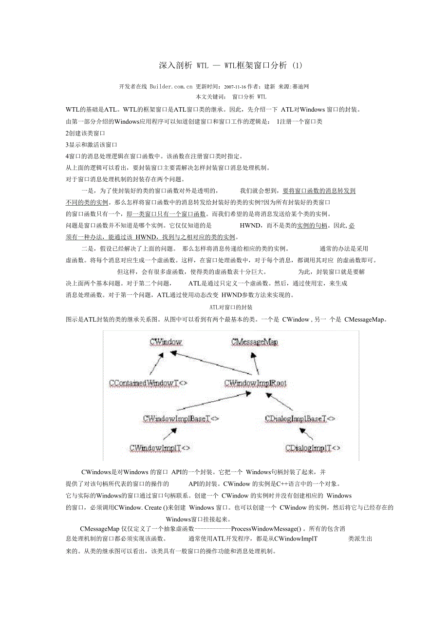 深入剖析WTLWTL框架窗口分析_第1页