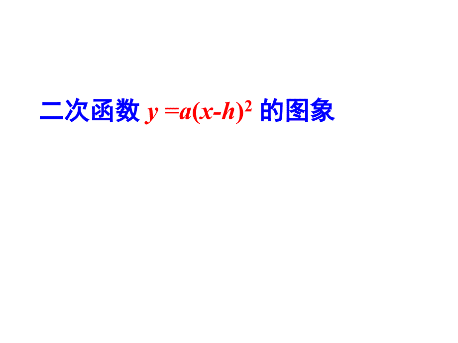 y=a(x-h)2的图象和性质ppt课件_第1页