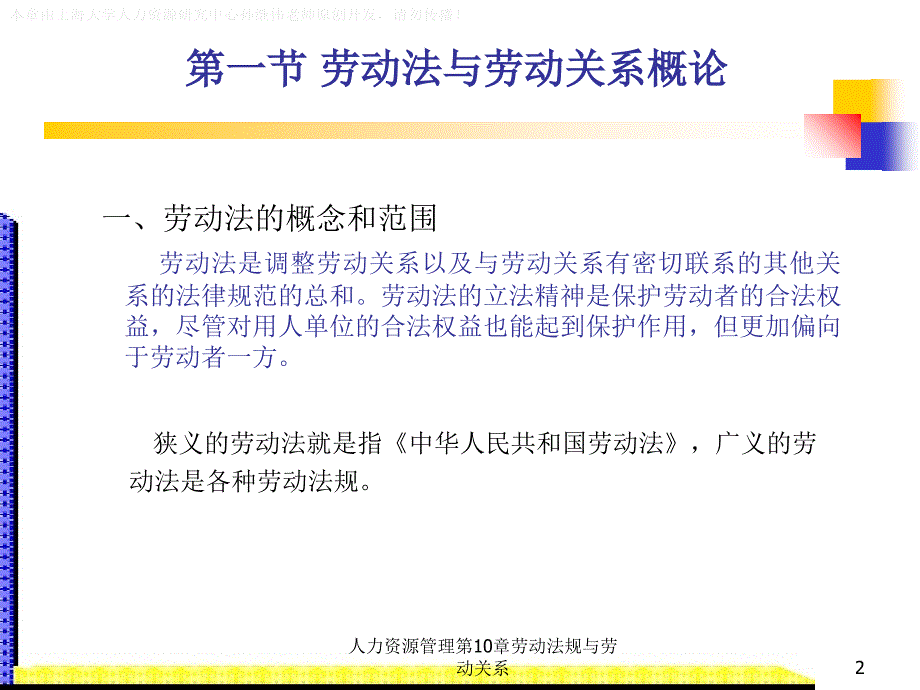 人力资源管理第10章劳动法规与劳动关系课件_第3页