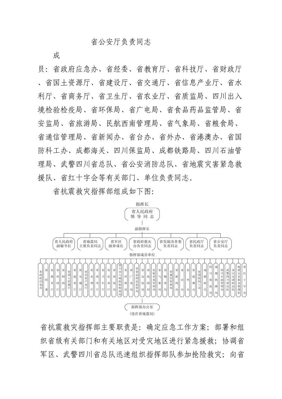 关于《四川省地震应急预案》(DOC 28页)_第5页