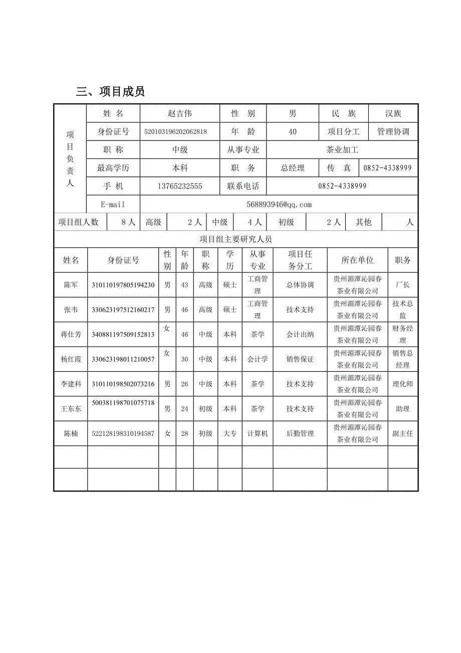 精品茶树花加工工艺技术研究项目申报262987_第5页