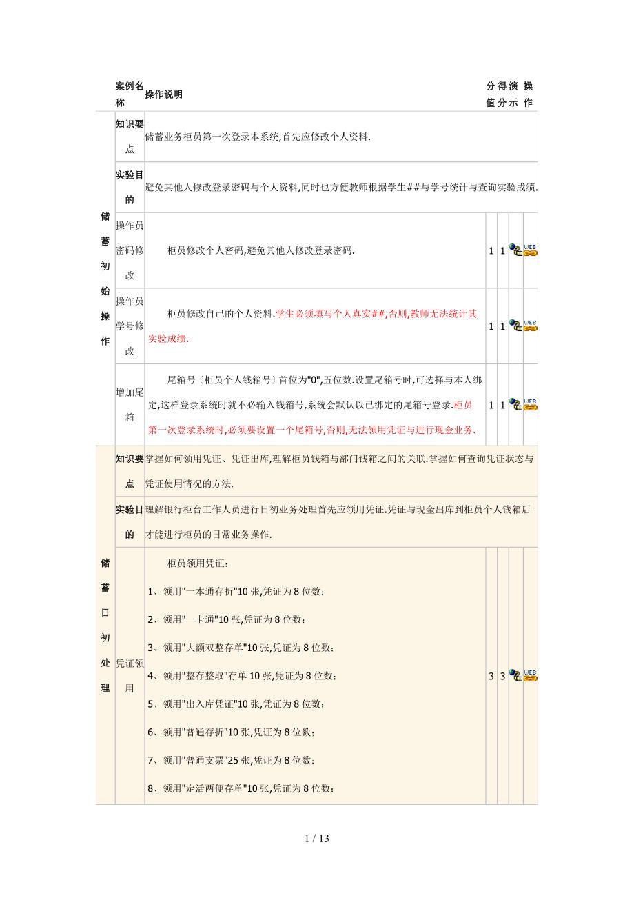 商业银行实习操作平台对私案例条目_第1页