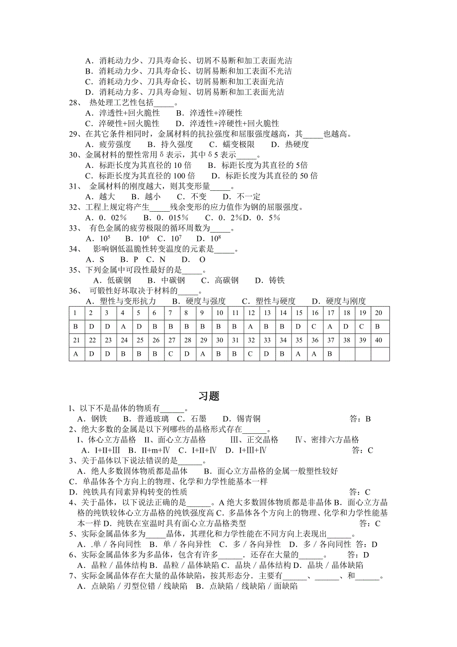 武汉中京国际海员证考试题库轮机工程材料部分_第2页