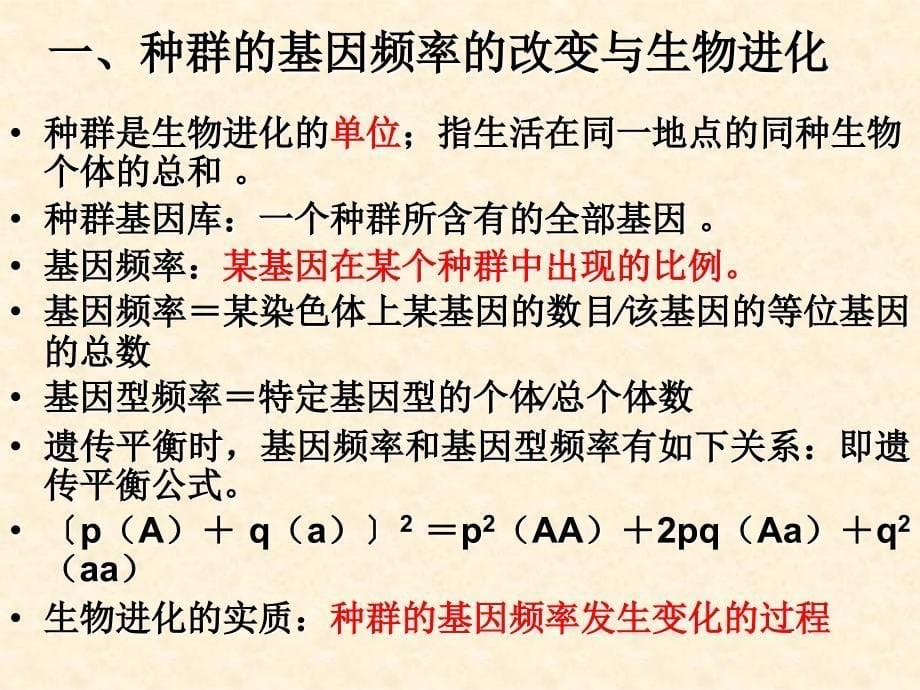 现代生物进化理论的主要内容_第5页