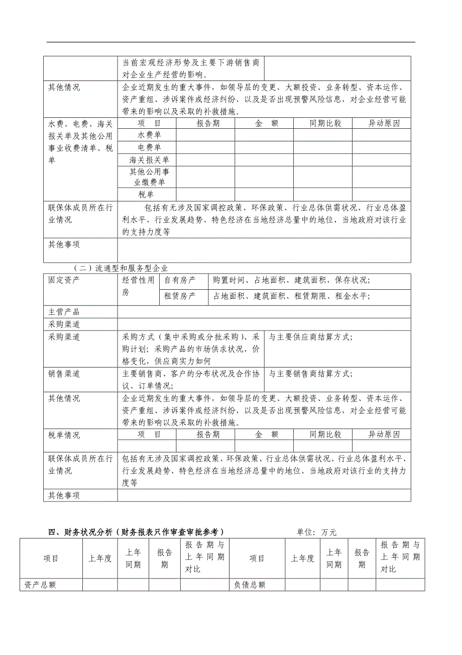 银行小企业授信前调查报告(适用于联贷联保贷款授信)参考格式_第4页