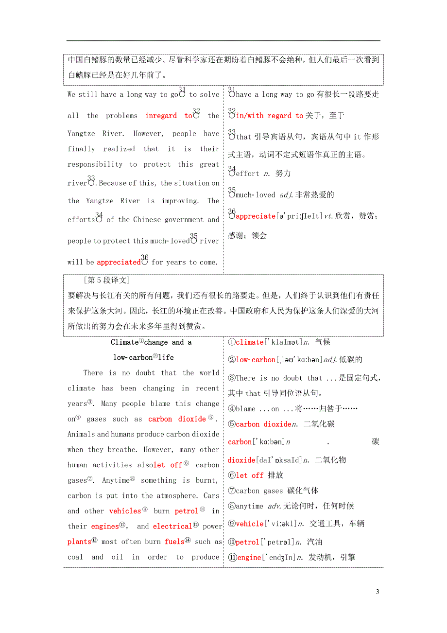 2017-2018学年高中英语 Unit 2 The Environment Section Ⅴ Project教学案 牛津译林版必修5_第3页