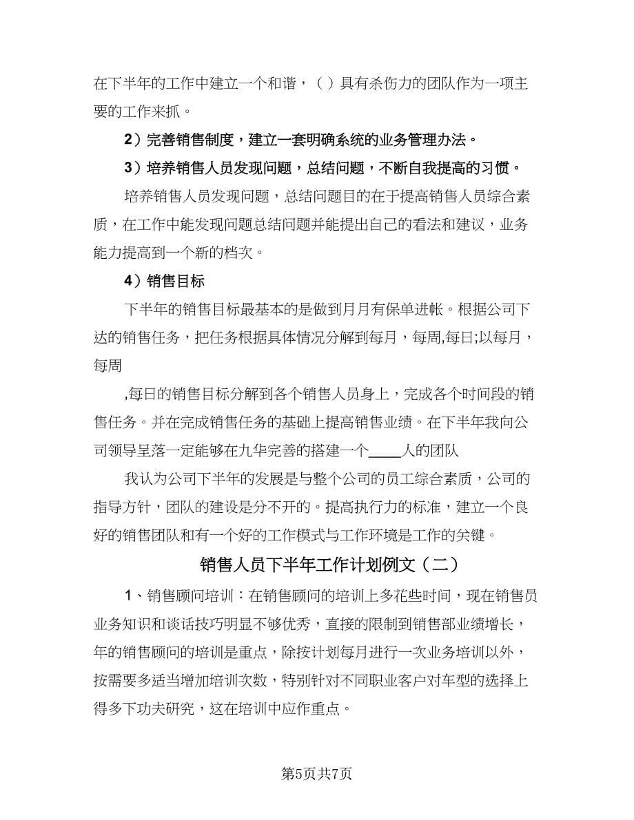 销售人员下半年工作计划例文（2篇）.doc_第5页