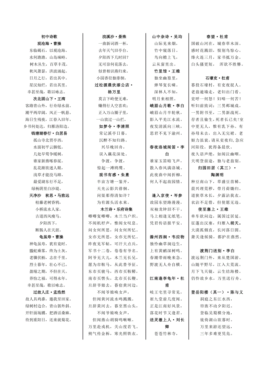 初中所有诗歌_第1页