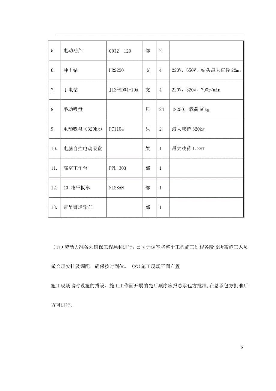 《施工方案》中庭花篮式玻璃幕墙施工组织设计_第5页