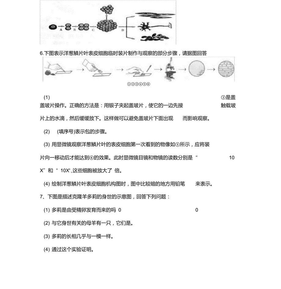 人教版初中生物识图专题(整理版)_第5页