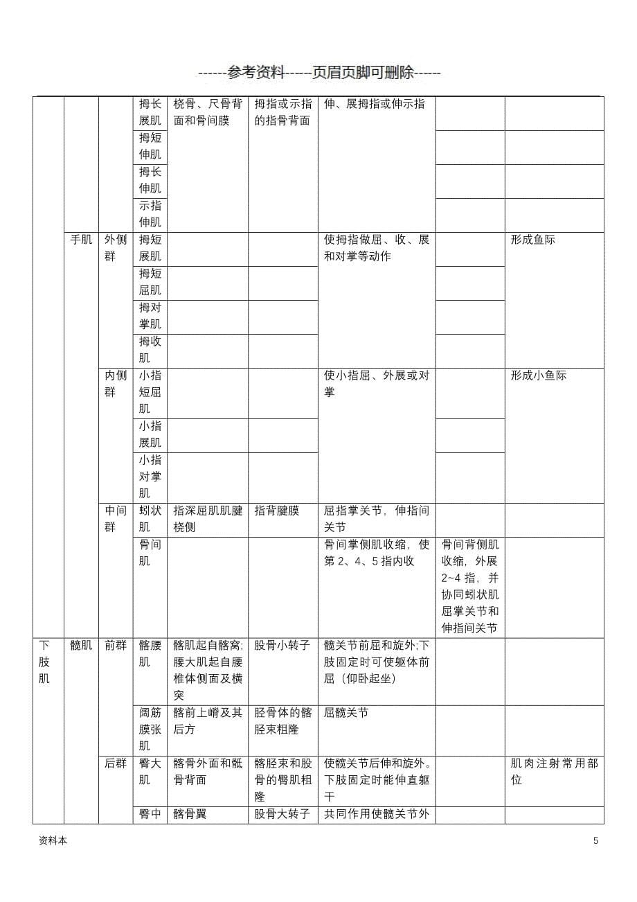 人体肌肉重点总结【学习资料】_第5页