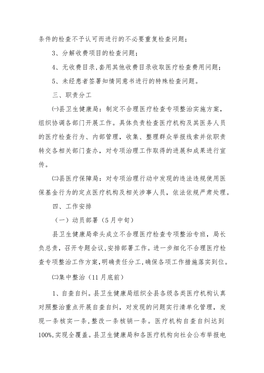 2022年不合理医疗检查专项整治行动实施方案_第2页